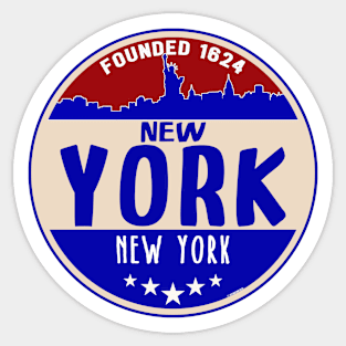 New York City Skyline Statue Of Liberty Sticker